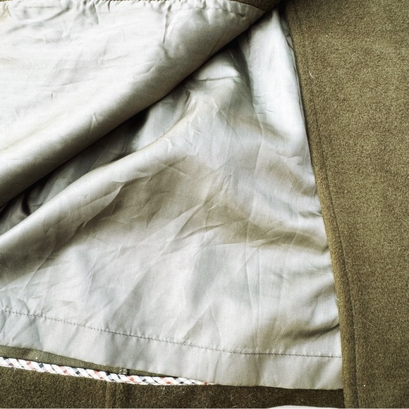 Express Olive Green Trench Double-Breasted Belted Military Small - Picture 7 of 7